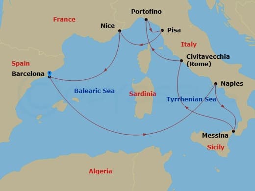 Cruise Itinerary Map