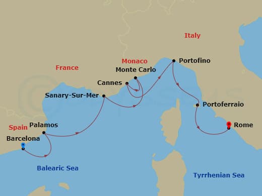 Cruise Itinerary Map