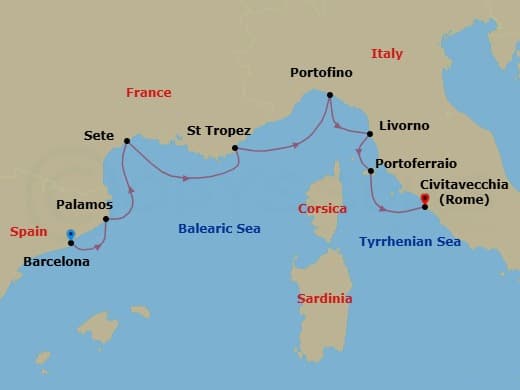 Cruise Itinerary Map