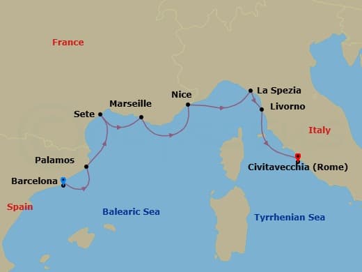Cruise Itinerary Map