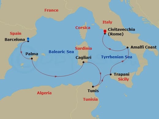 Cruise Itinerary Map