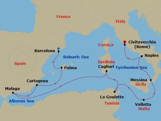 Cruise Itinerary Map