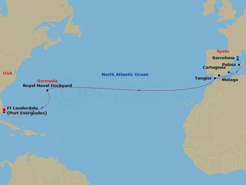 Cruise Itinerary Map
