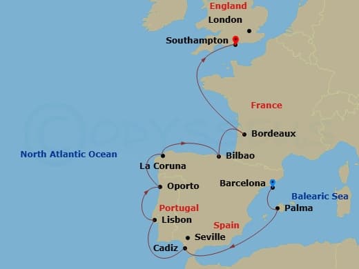 Cruise Itinerary Map