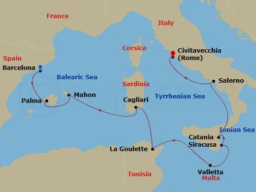 Cruise Itinerary Map