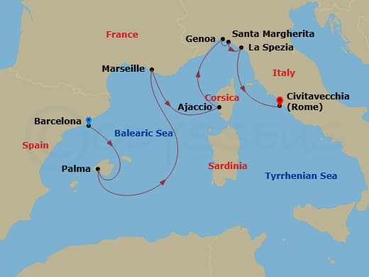 Cruise Itinerary Map