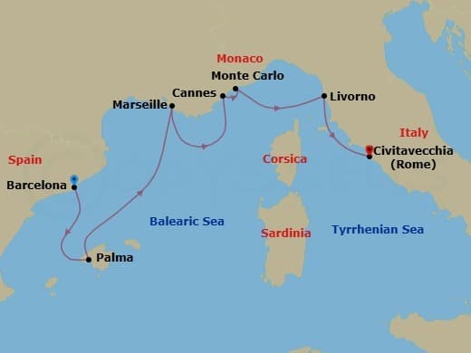 Cruise Itinerary Map