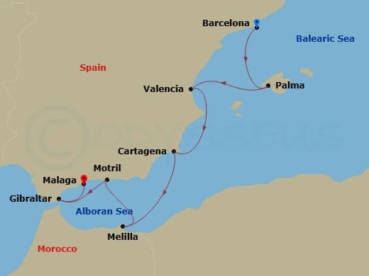 Cruise Itinerary Map