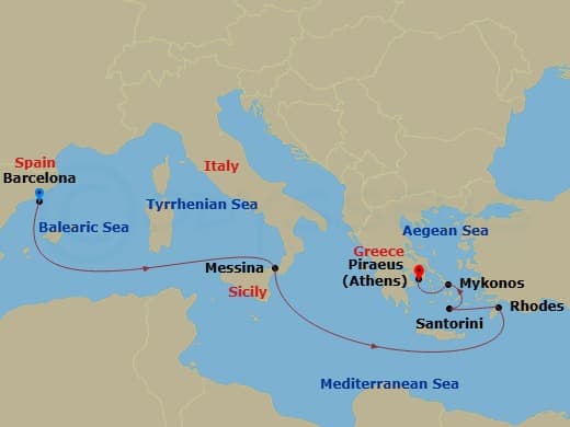 Cruise Itinerary Map