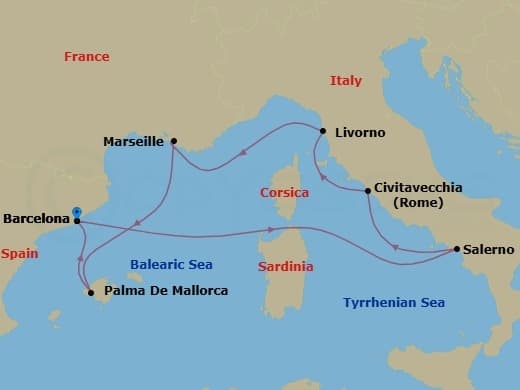 Cruise Itinerary Map