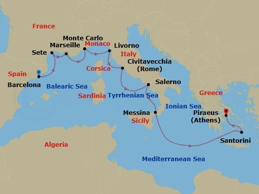 Cruise Itinerary Map