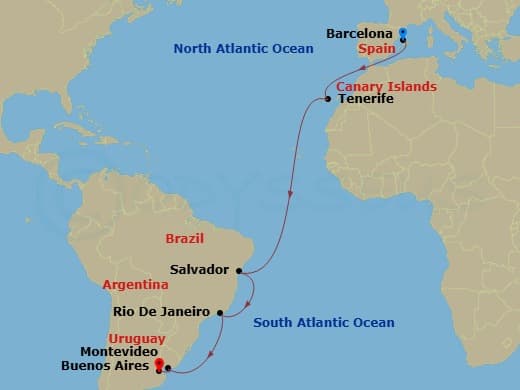 Cruise Itinerary Map