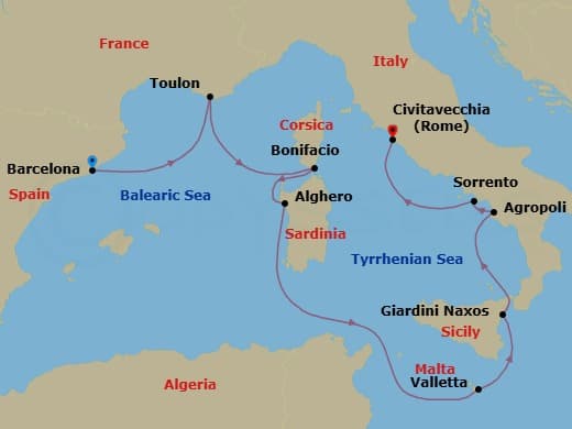 Cruise Itinerary Map