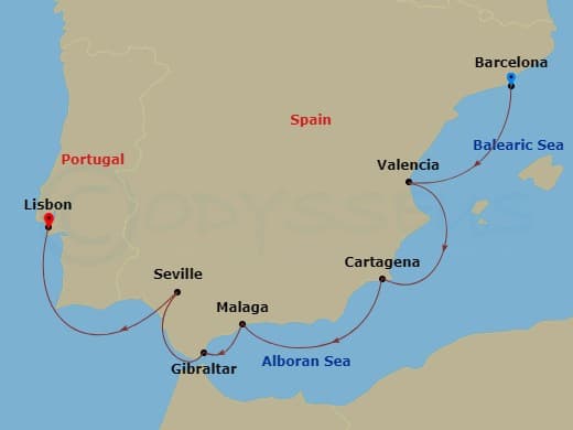 Cruise Itinerary Map