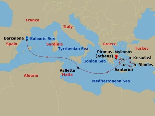 Cruise Itinerary Map
