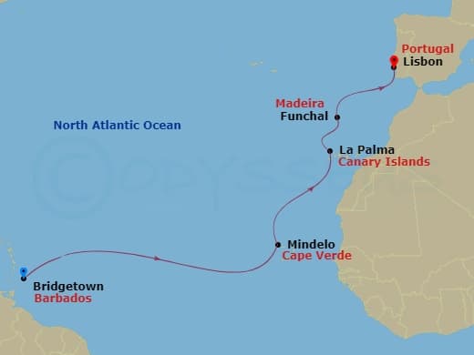 Cruise Itinerary Map