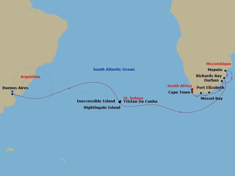 Cruise Itinerary Map