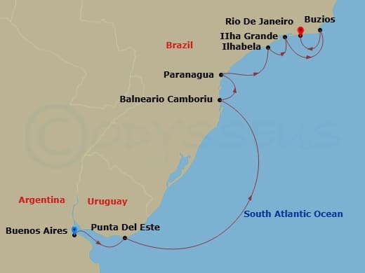 Cruise Itinerary Map