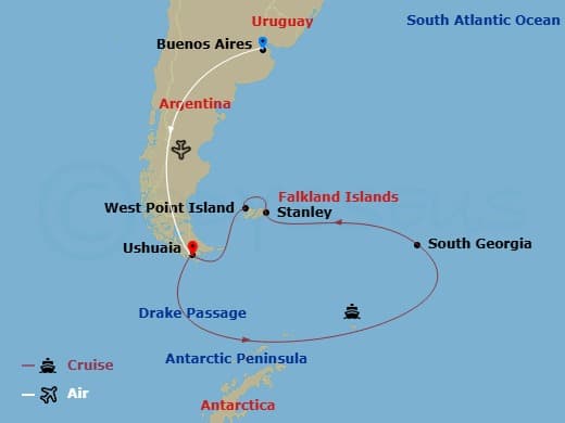 Cruise Itinerary Map