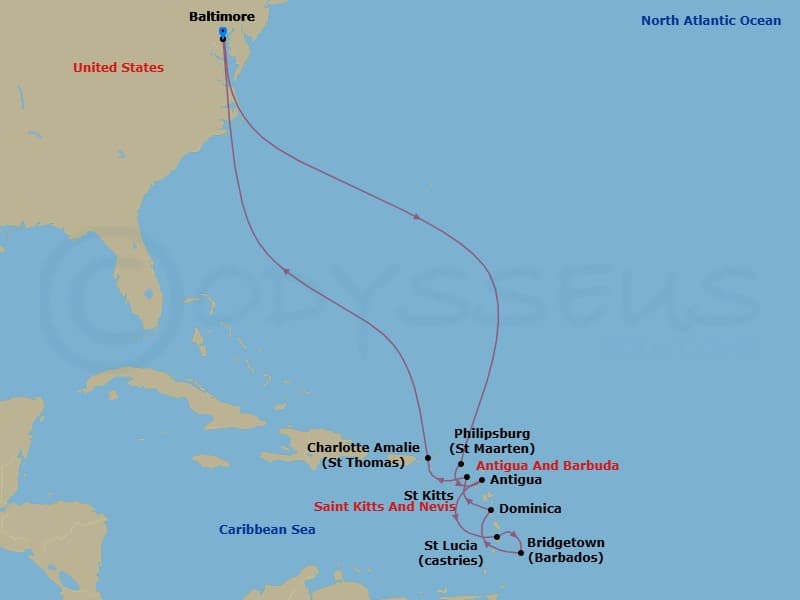 Cruise Itinerary Map