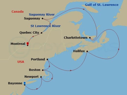 Cruise Itinerary Map