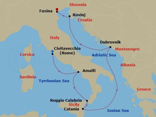 Cruise Itinerary Map