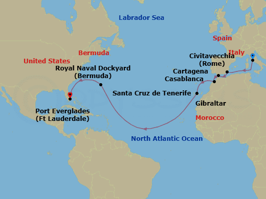 Cruise Itinerary Map