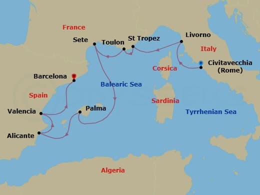 Cruise Itinerary Map