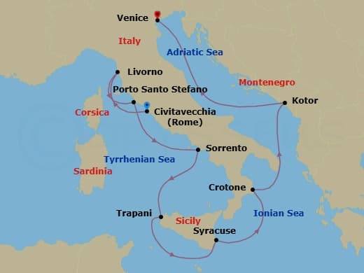 Cruise Itinerary Map