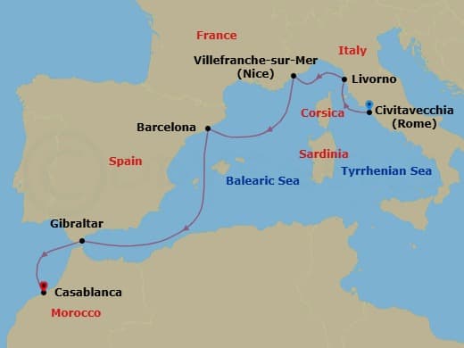 Cruise Itinerary Map