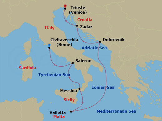 Cruise Itinerary Map