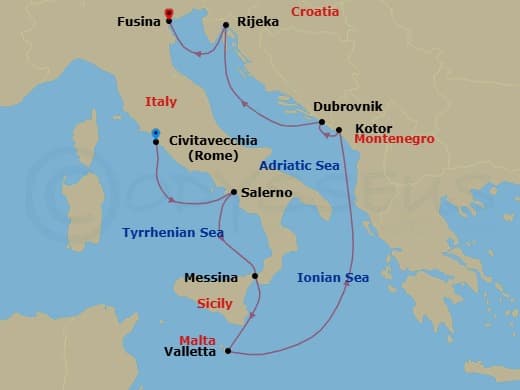Cruise Itinerary Map