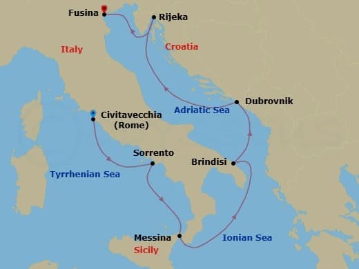 Cruise Itinerary Map