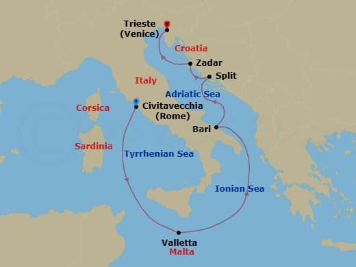 Cruise Itinerary Map