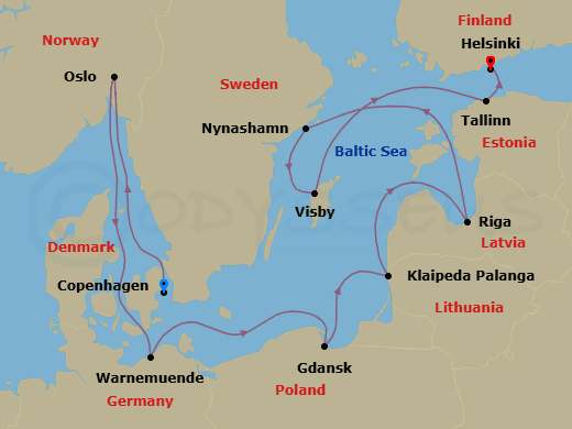 Cruise Itinerary Map