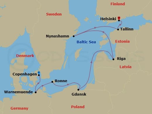 Cruise Itinerary Map