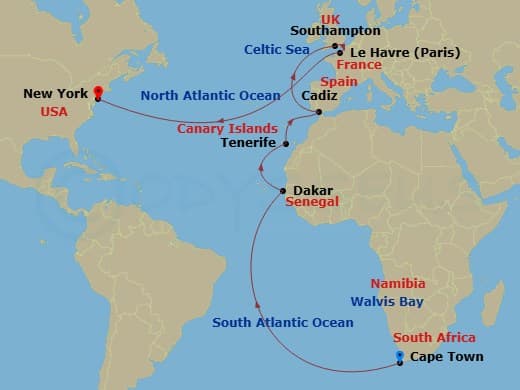Cruise Itinerary Map