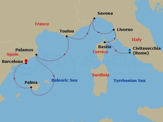 Cruise Itinerary Map