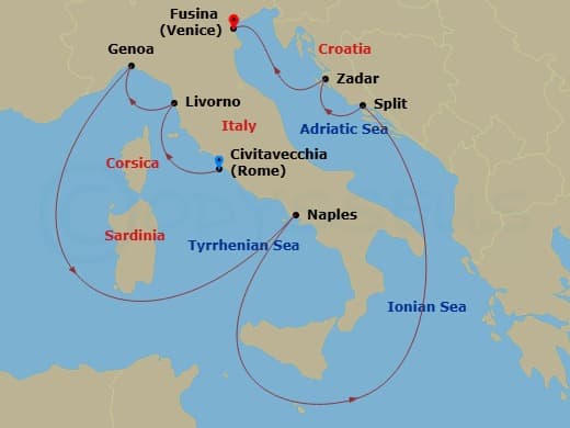 Cruise Itinerary Map