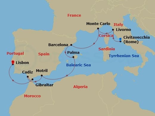 Cruise Itinerary Map