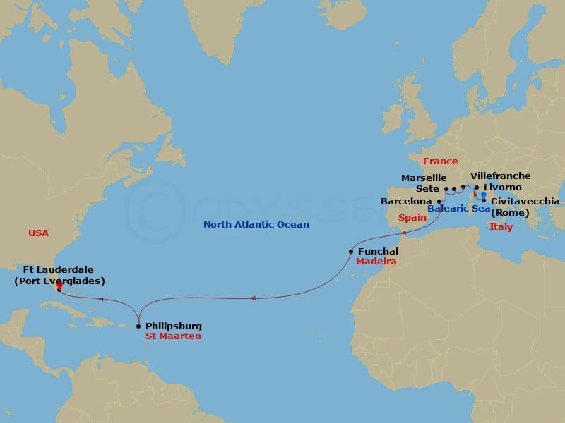 Cruise Itinerary Map