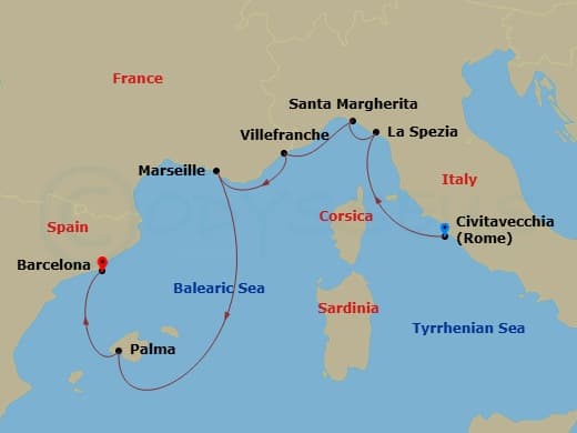 Cruise Itinerary Map