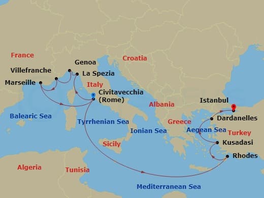 Cruise Itinerary Map