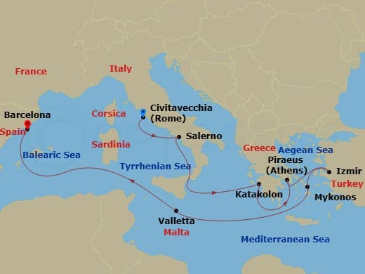 Cruise Itinerary Map