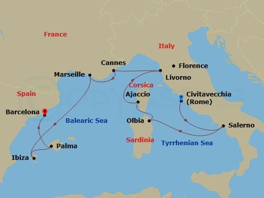 Cruise Itinerary Map