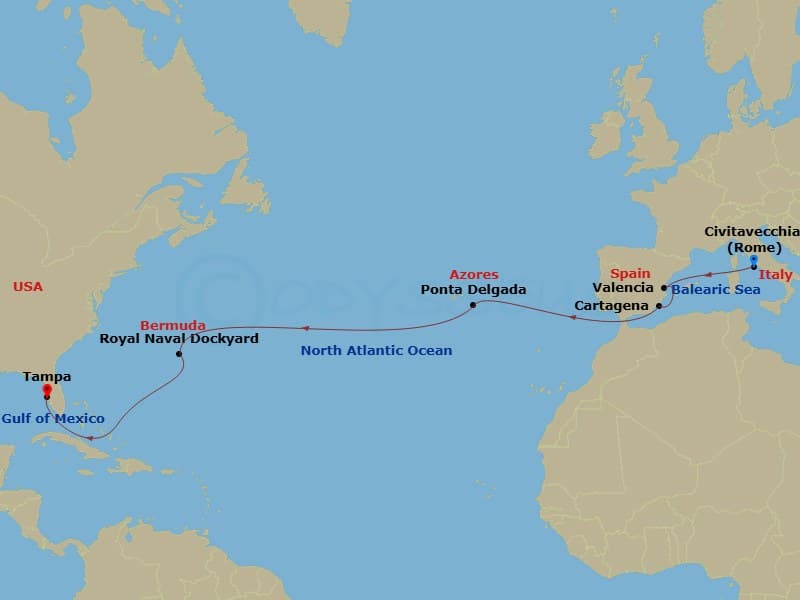 Cruise Itinerary Map