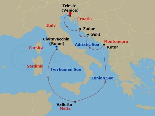 Cruise Itinerary Map