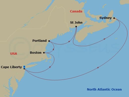 Cruise Itinerary Map