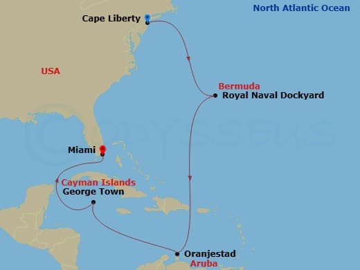 Cruise Itinerary Map