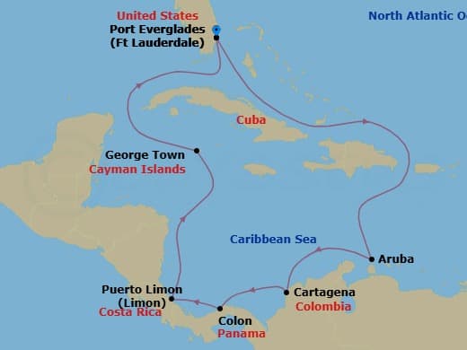 Cruise Itinerary Map